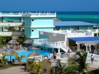 Panoramic hotel & pool view