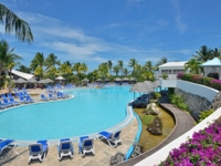 Panoramic hotel & pool view