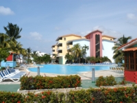 Panoramic hotel & pool view