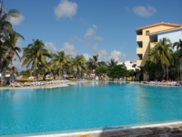 Panoramic hotel & pool view