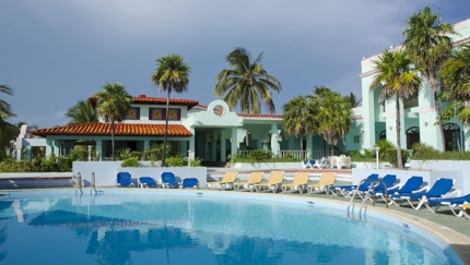 Panoramic hotel & pool view