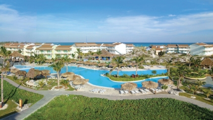 Panoramic hotel & pool view