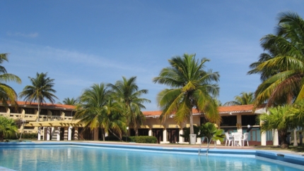 Panoramic hotel & pool view