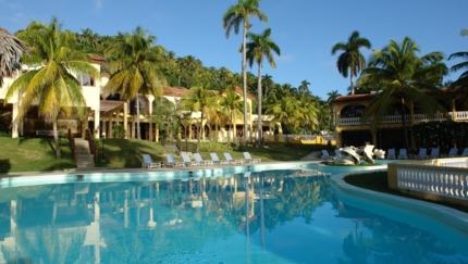 Panoramic hotel & pool view