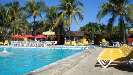 Panoramic hotel & pool view