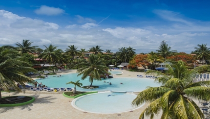 Panoramic pool view