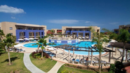 Panoramic hotel & pool view