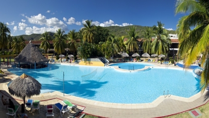 Panoramic pool view