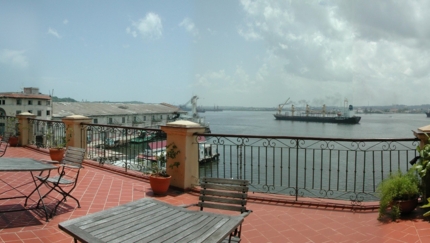 Hotel terrace view