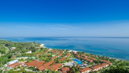 Jibacoa beach panoramic view