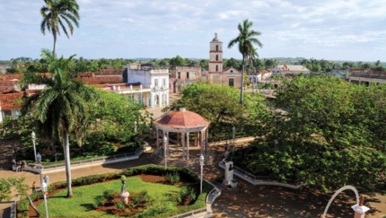 San Juan de los Remedios central park panoramic view