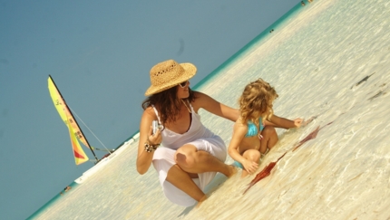 Cayo Coco beach panoramic view