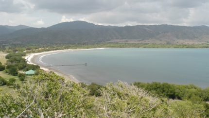 Marea del Portillo beach panoramic view, Granma