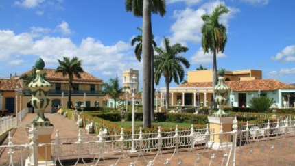 Major square, panoramic view, Trinidad city .