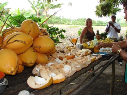 Typical cuban lunch at the Alcalá farm, Holguín