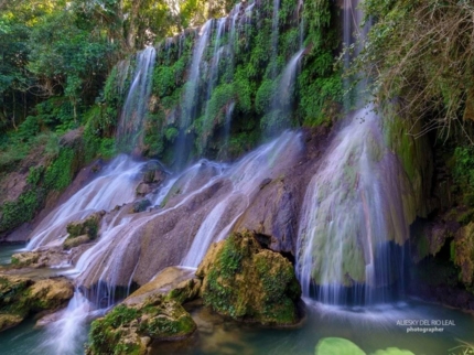 Natural pool at El Nicho Water Falls, Topes de Collantes natural park.