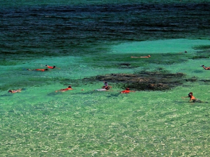 Snorkeling at the coral reef, Guardalavaca beach