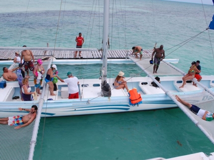 Trip in Trimaran, Cayo Rico, Cayo Largo del Sur.