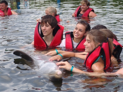 Swimming with dolphins at Varadero dolphinarium