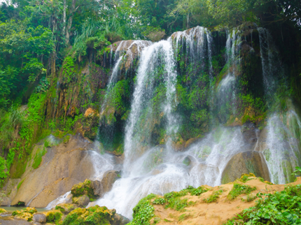 Natural pool at El Nicho Water Falls, Topes de Collantes natural park.