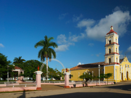 San Juan de los Remedios cathedral panoramic view. "Sunday Mass in Remedios" Tour