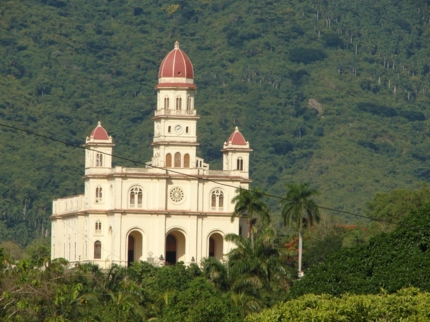 Nuestra Señora de la Caridad del Cobre cathedral panoramic view, Santiago de Cuba