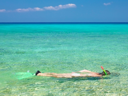 Snorkeling at the coral reef, Cayo Santa María beach