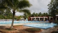 Panoramic hotel & pool view