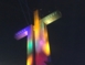 3rd millennium cross at night, Cerro El Vigía, Coquicombo region, Chile
