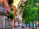 Old havana street,  panoramic view, Havana city