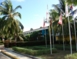 Panoramic hotel entrance view